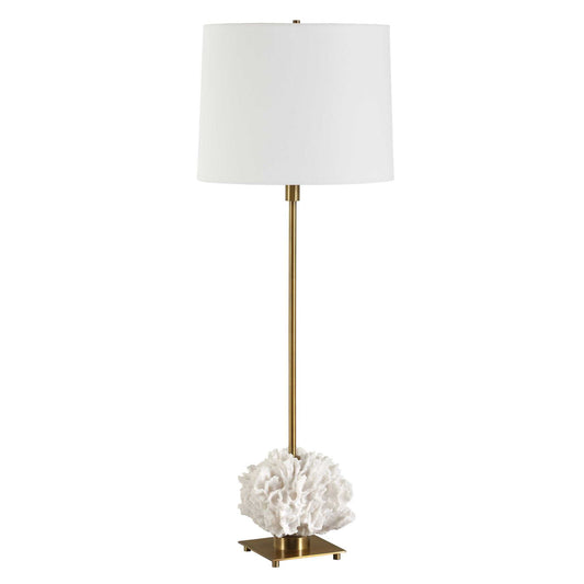 Caronia - Coral Buffet Lamp - Brass / Gold / White