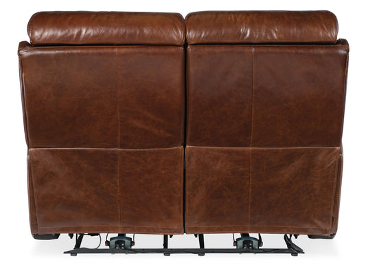 MS - Harlan Zero Gravity Power Loveseat With Power Headrest - Dark Brown