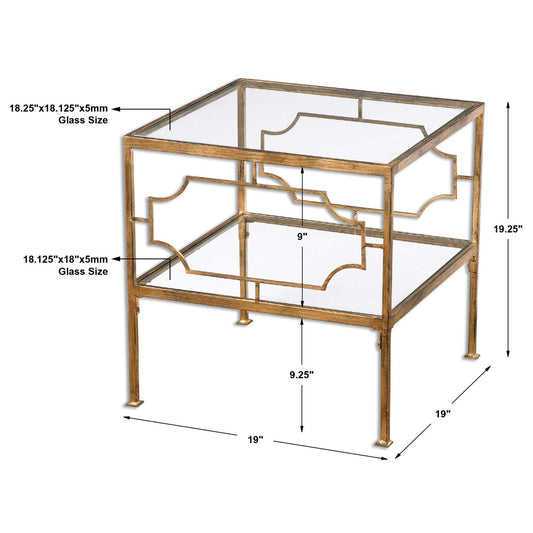 Genell - Cube Table - Gold