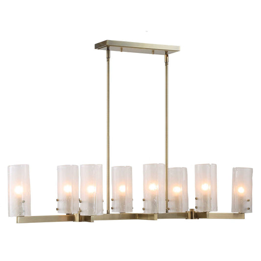 Mistie - 8 Light Linear Chandelier - Bronze