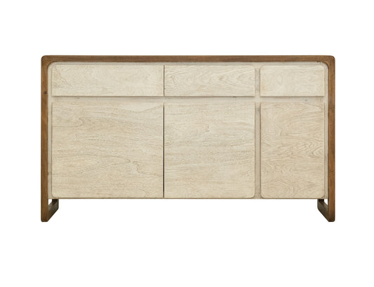 Evoke - 3 Drawer & 3 Door TV Stand/Console - Ivory / Brown