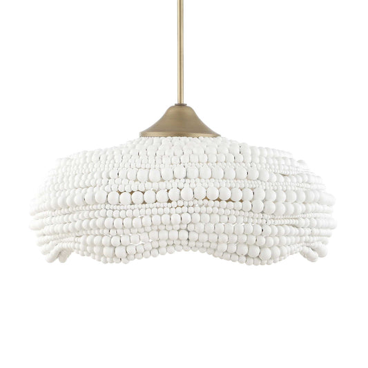 Biddeford - 5 Light Beaded Pendant - White