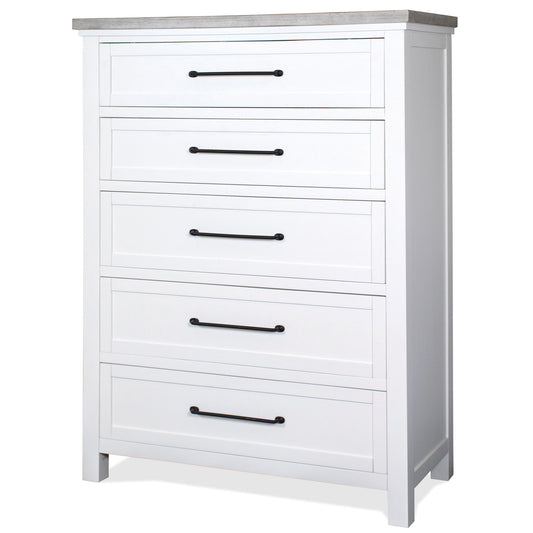 Cora - 5 Drawer Chest - White