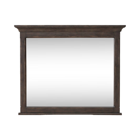 Paradise Valley - Landscape Mirror - Dark Brown