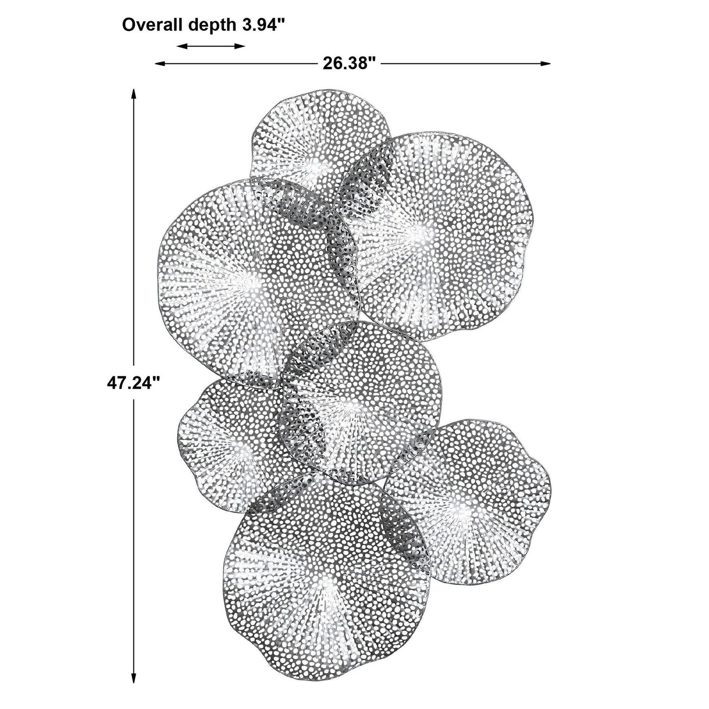 Ripley - Pewter Metal Wall Art - Pearl Silver