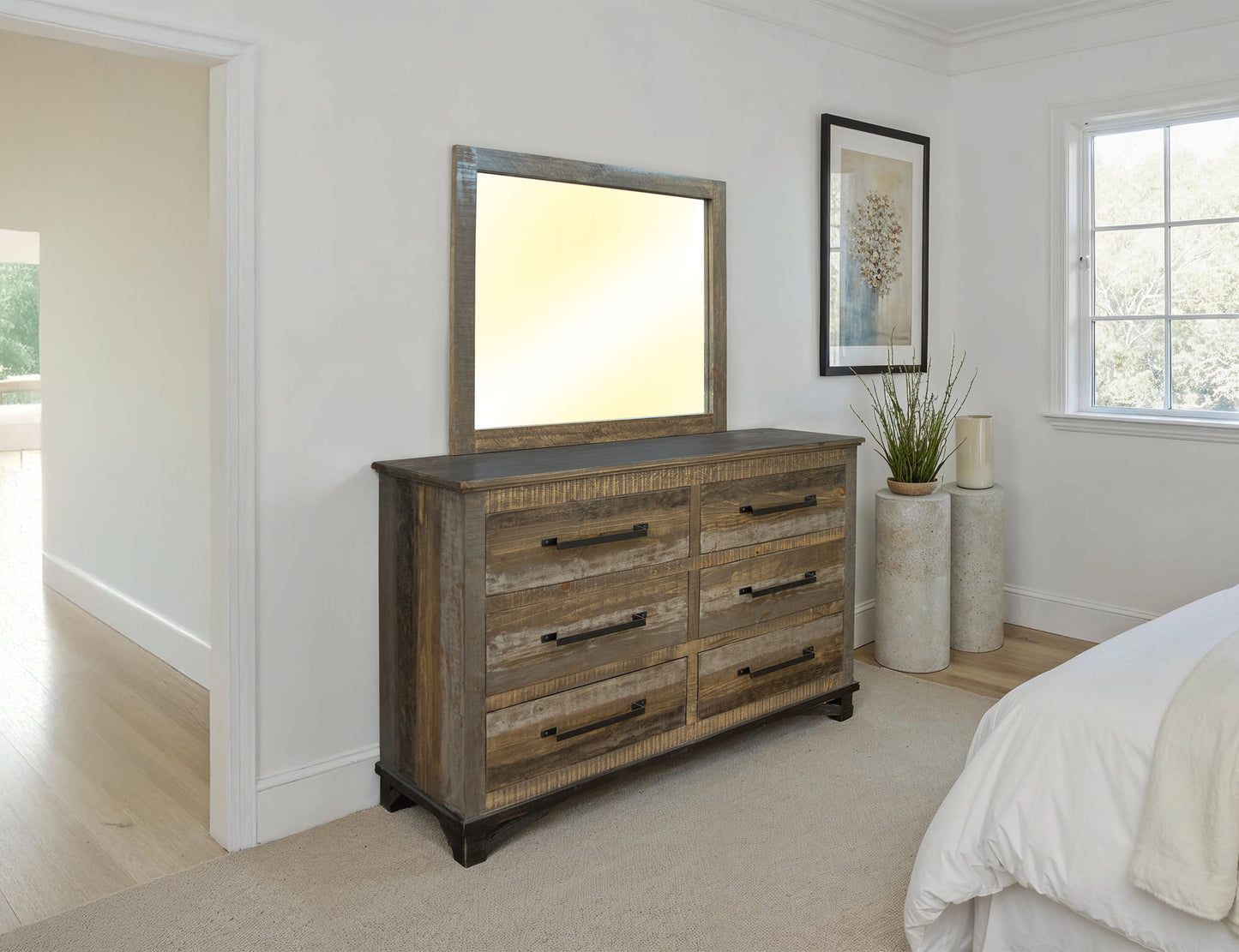Loft Brown - 6 Drawer Dresser - Two Tone Gray / Brown