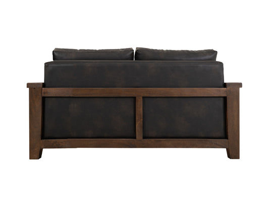 Walnut - Loveseat - Licorice Black