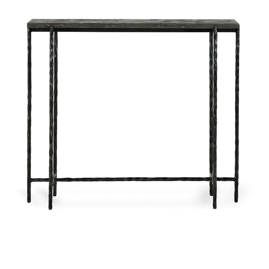 Echo - Console Table - Hammered Metal / Blue Stone