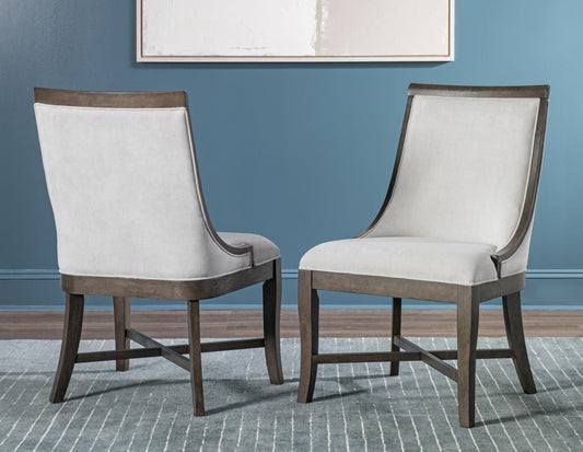 Lancia - Upholstered Side Chair (Set of 2) - Charred Oak