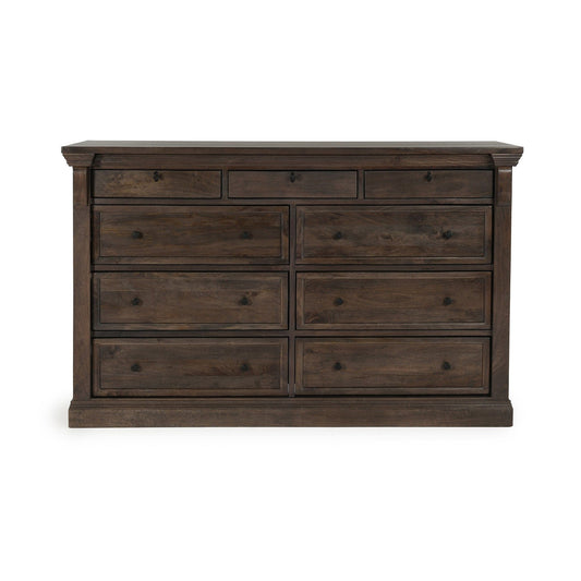 Adelaide - Wood 9 Drawer Dresser - Cocoa Brown