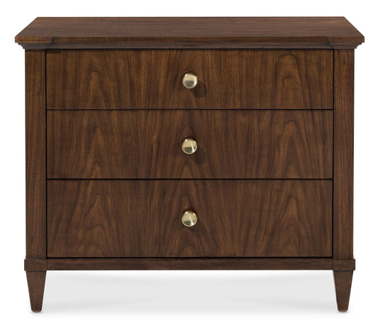 Archives - Three-Drawer Nightstand - Dark Brown