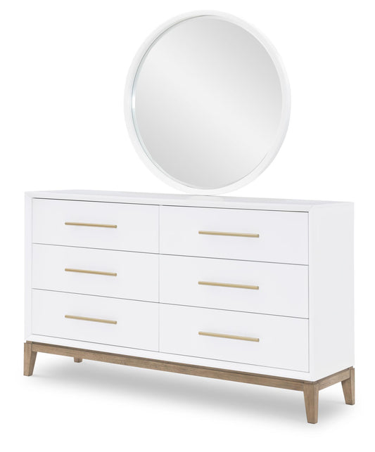 Melrose - Dresser - Cloud White And Desert Oak