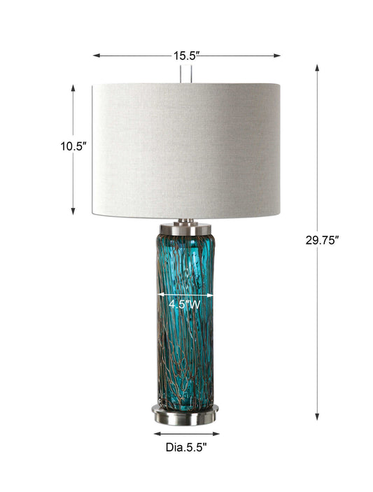 Almanzora - Glass Lamp - Blue