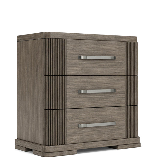 Sariel - 3 Drawer Nightstand - Dark Brown