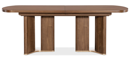 Eleana - Rectangle Dining Table With Two Leaves - Medium Wood