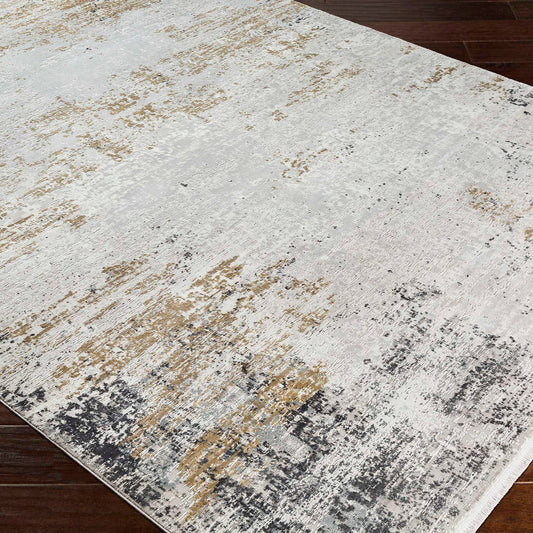 Ulen - Abstract 9.5 X 13 Rug - Pearl Silver