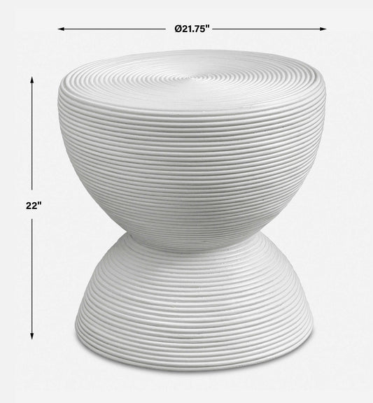 Bongo - Rattan Side Table - White