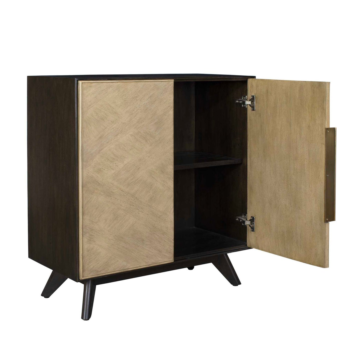 Reina - Modern 2 Door Cabinet - Woodtone