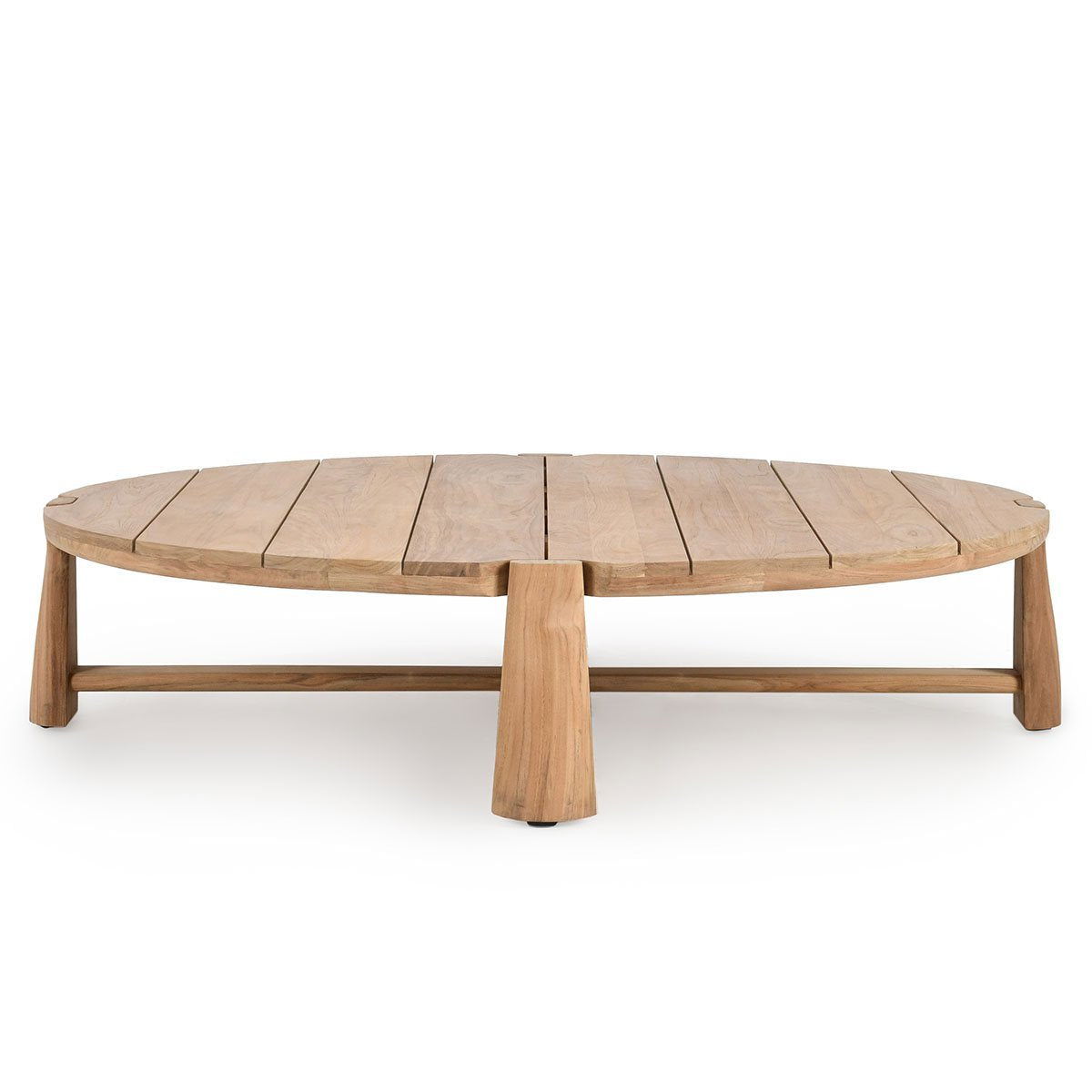 Aston - Outdoor Round Wood Coffee Table - Natural