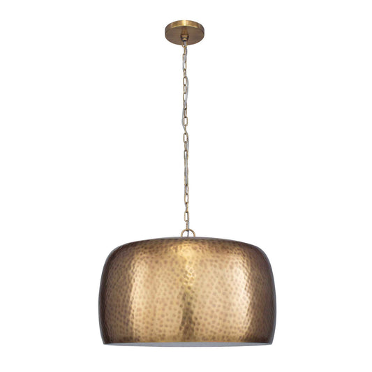 Lemont - Hammered Brass 1 Light Pendant - Brass