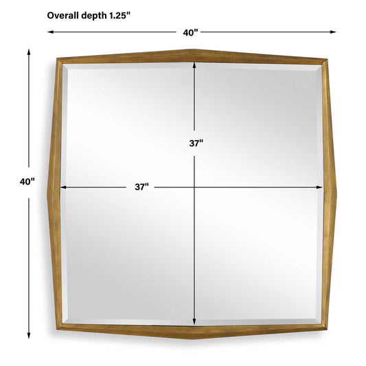 On Point - Square Mirror - Gold