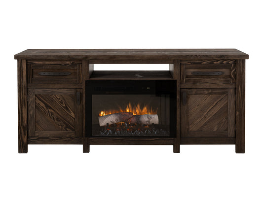 Dutton - TV Stand For Electric Fireplace - Rookwood Brown