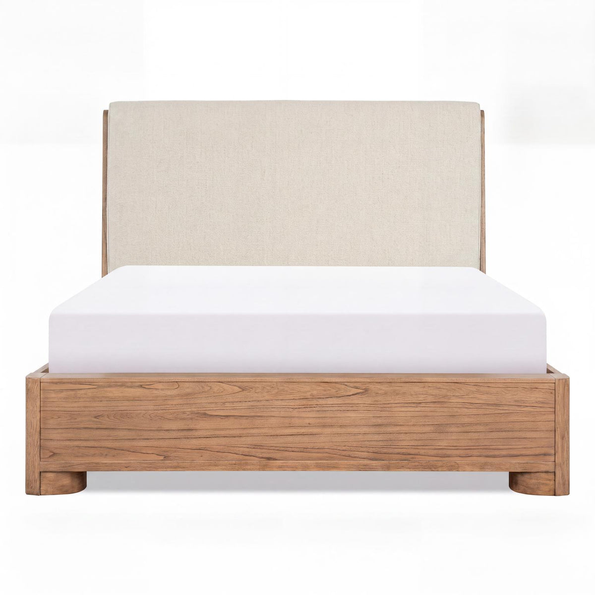 Alden - King Upholstered Shelter Headboard - Stonewashed