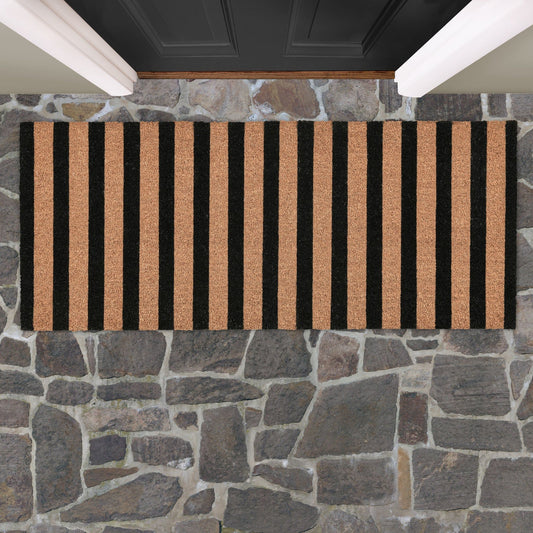 Doormats - Striped Doormat - Black / Natural