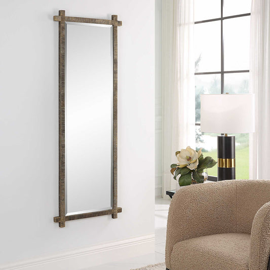 Abanu - Ribbed Gold Dressing Mirror