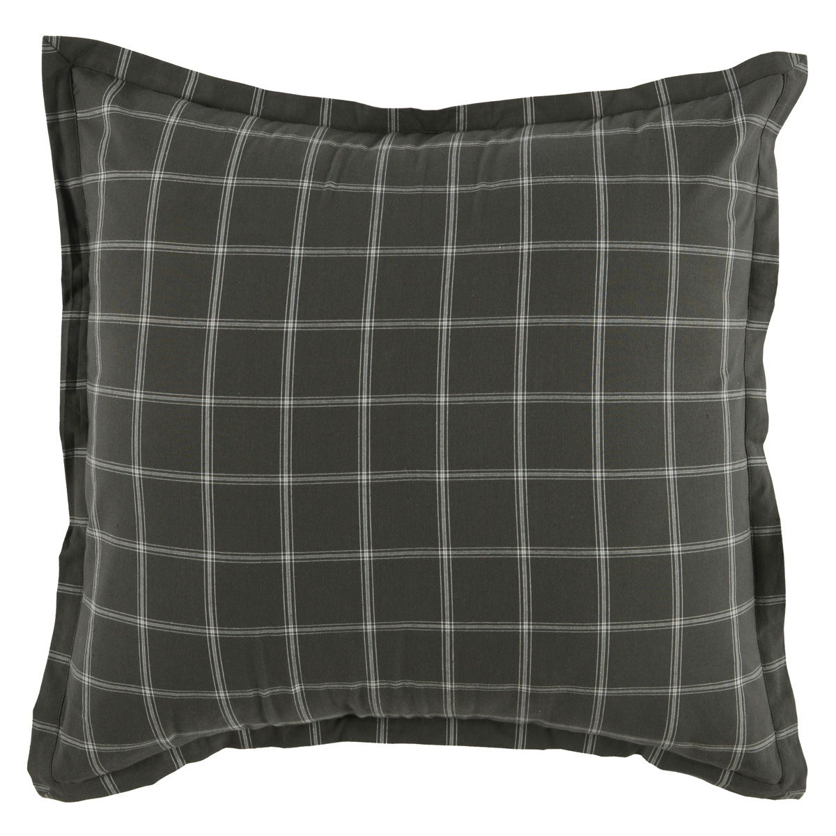 Hudson - Euro Sham - Plaid Gray