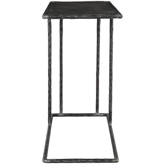 Arlo - Accent Table Hammered Metal - Blue Stone