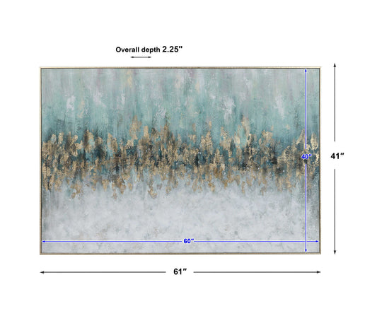 Divide - Hand Painted Art - Blue