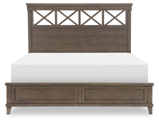 XXX's And OOO's - Queen Panel Footboard - Dark Brown