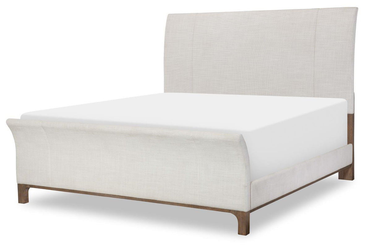 Harmony - Queen Upholstered Sleigh Headboard - Ovation Tweed / Prelude Frost