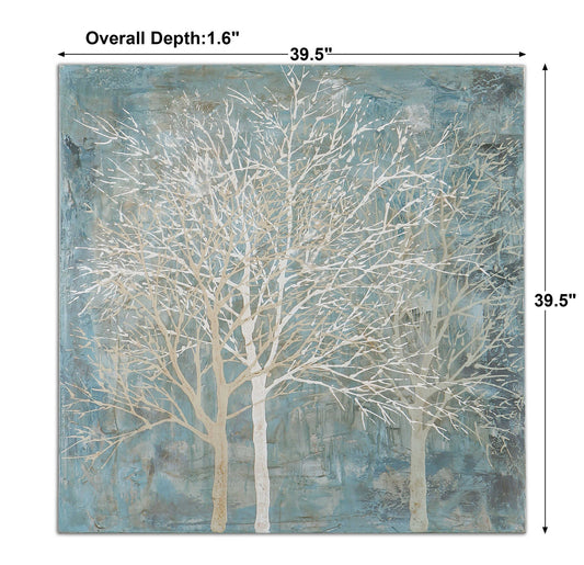 Muted Silhouette - Canvas Art - Blue