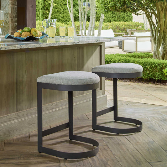 Maude - Outdoor Counter Stool - White / Black