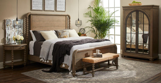 Nashville - Gb Panel Post Headboard King - Gray Taupe