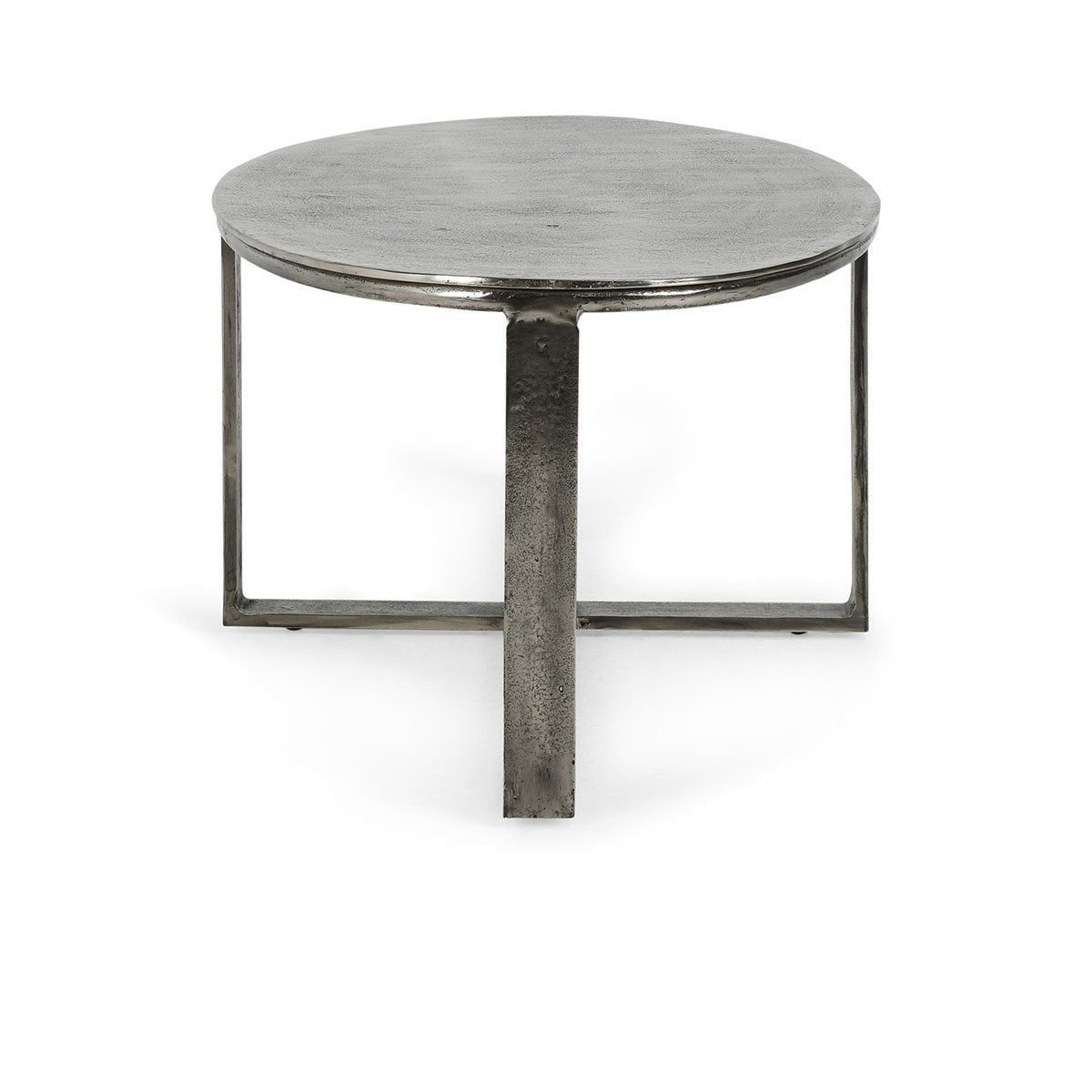 Flores - Oval Coffee Table - Nickel Antique