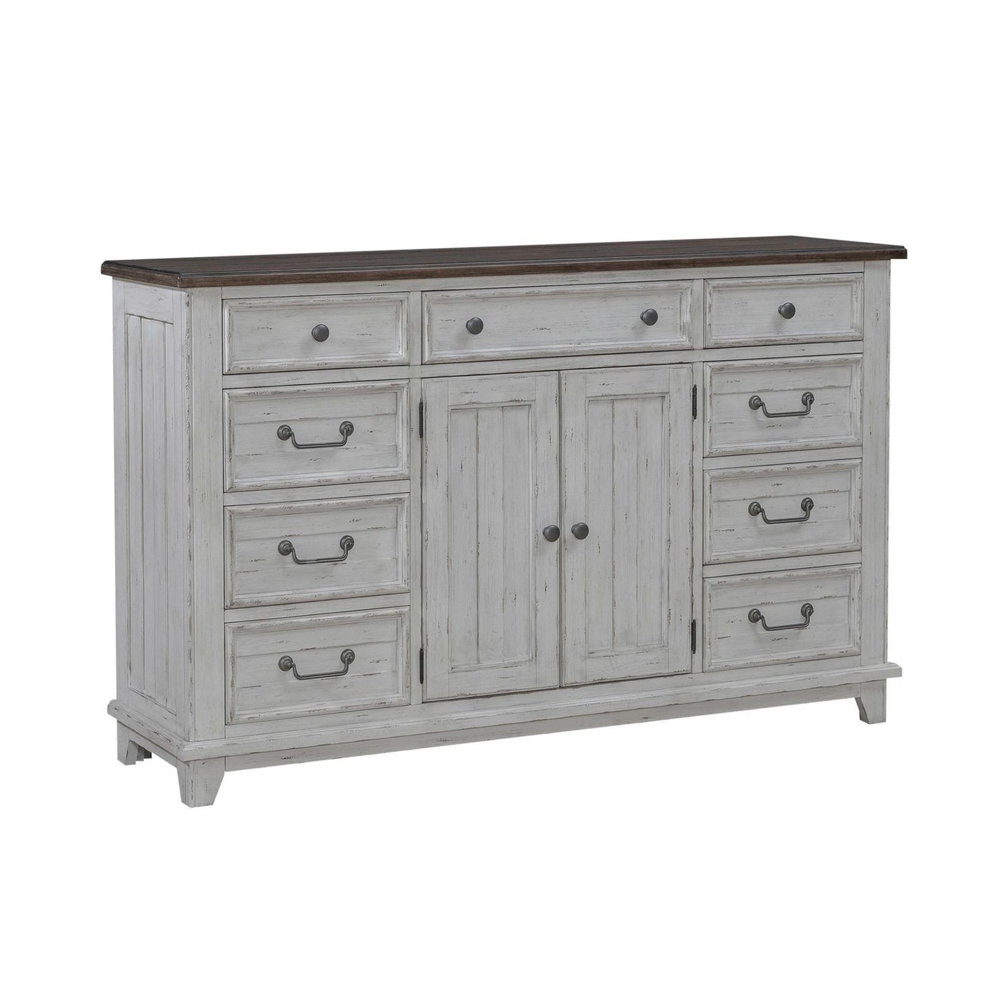 River Place - 2 Door 9 Drawer Dresser - White