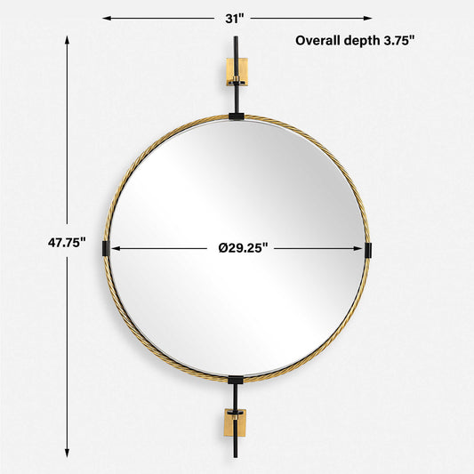 Guardrail - Round Mirror - Gold
