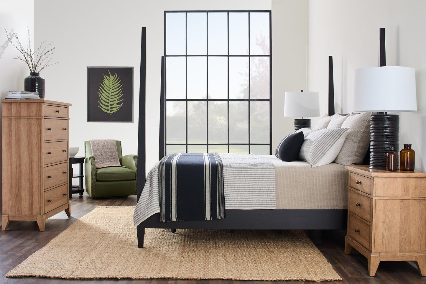 Today's Traditions - Upholstered Headboard Queen - Natural Hickory