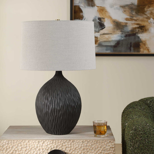 Levee - Satin Table Lamp - Black