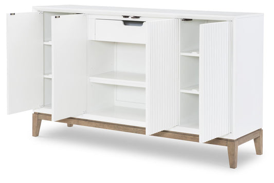 Melrose - Credenza - Cloud White And Desert Oak