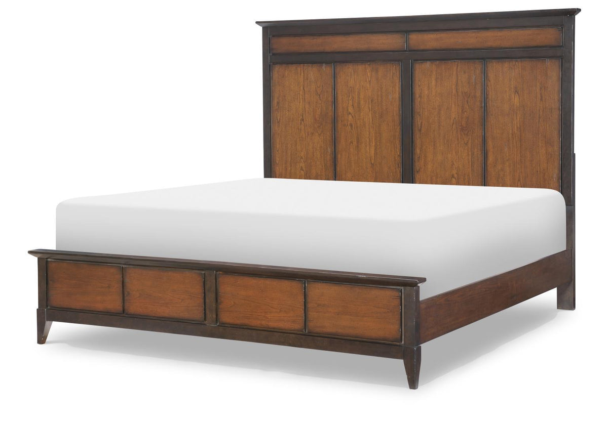 Fenmore - King / California King Panel Headboard - Mocha And Distressed Cherry