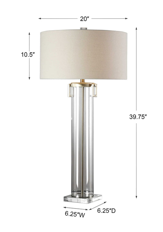 Monette - Tall Cylinder Lamp - Pearl Silver