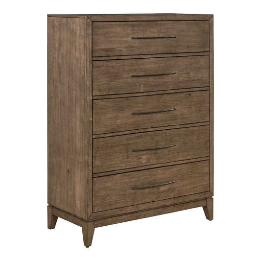 Shaker Lakes - 5 Drawer Chest - Brown