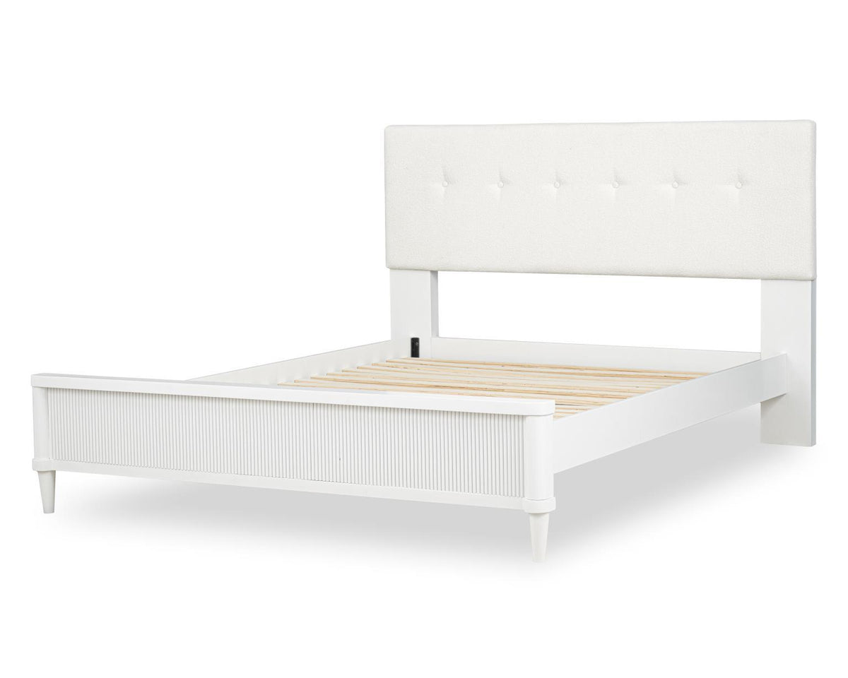 Adeline - Full Panel Footboard With Slats - Cloud White