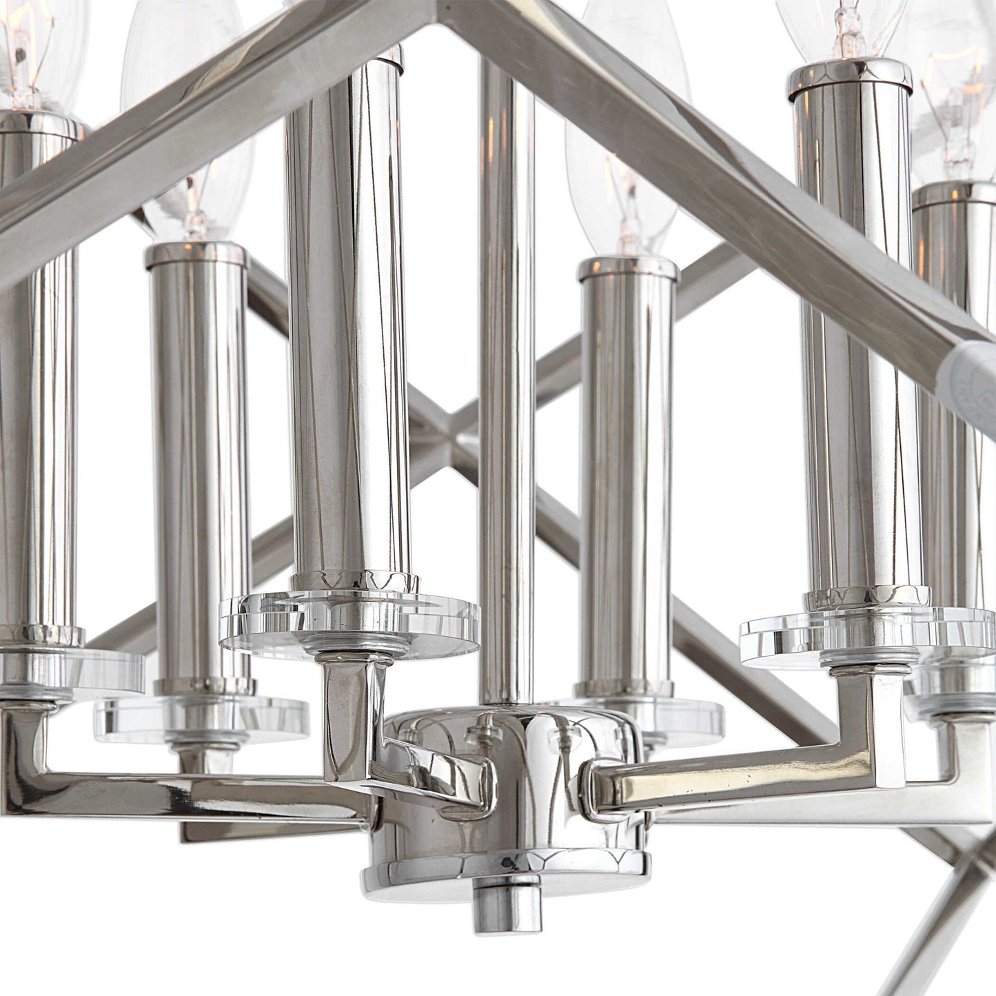 Euclid - 6 Light Cube Pendant - Nickel