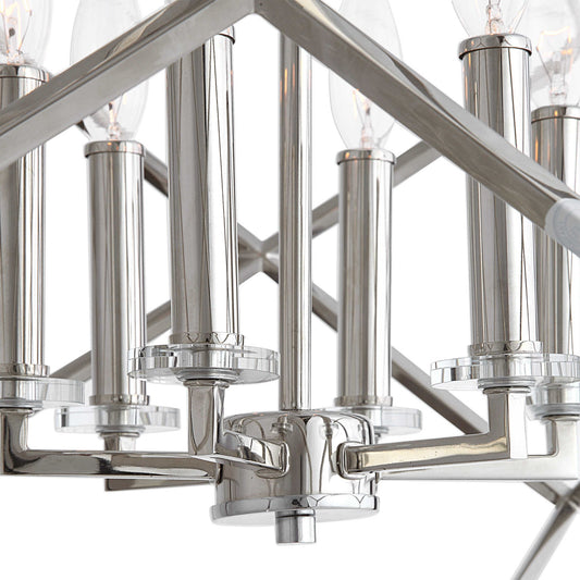 Euclid - 6 Light Cube Pendant - Nickel