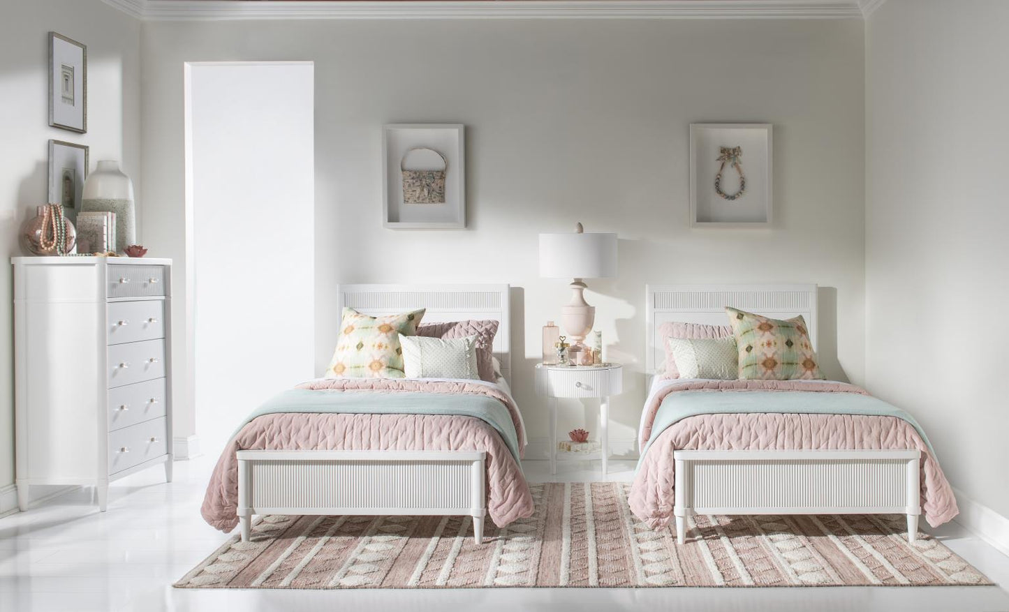 Adeline - Round Nightstand - Cloud White